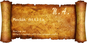 Medák Attila névjegykártya